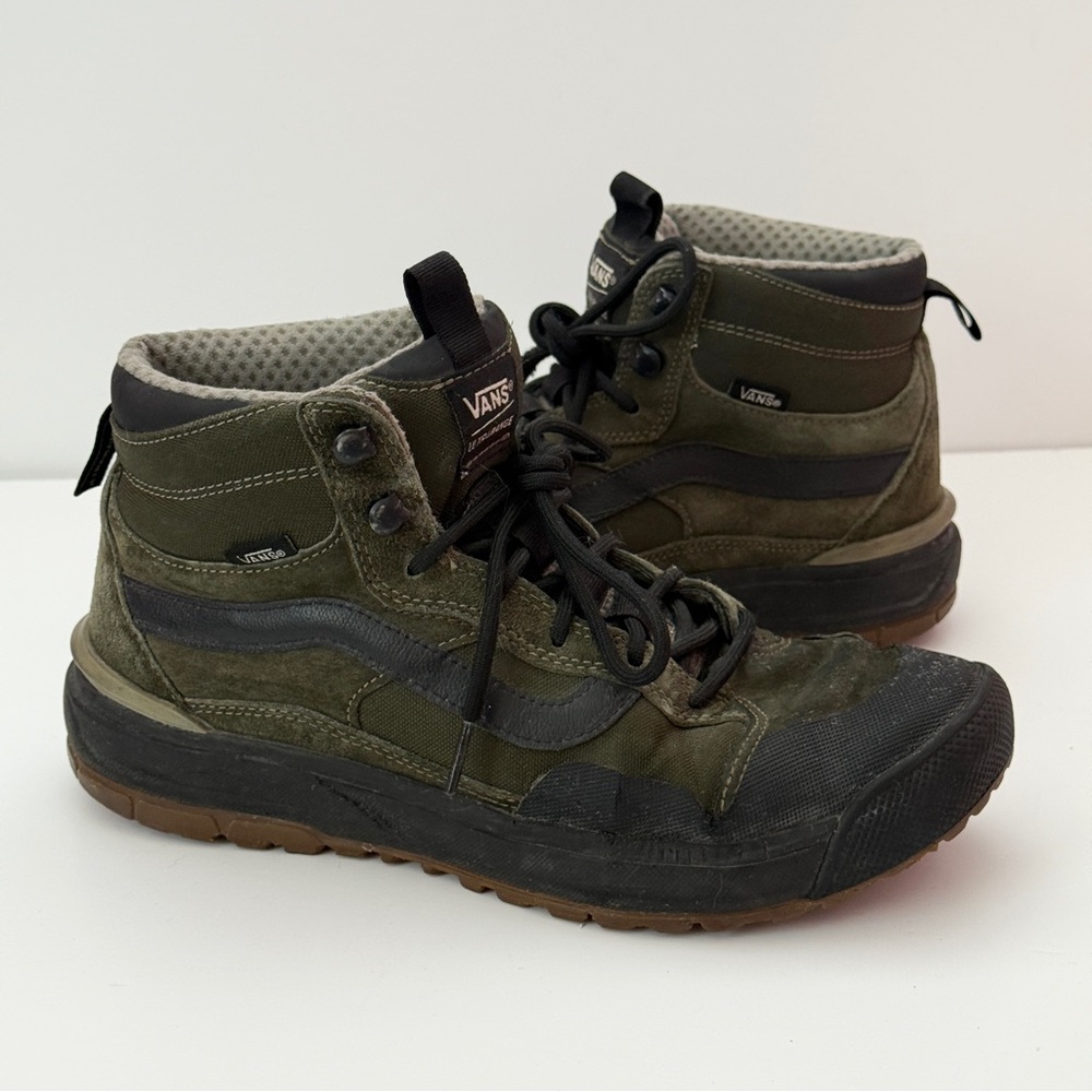 Vans Green and Black High-Top Sneakers